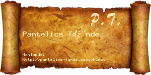 Pantelics Tünde névjegykártya
